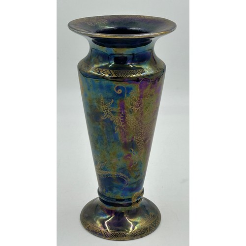 430 - A pair of Royal Doulton stoneware Sleeve Vases, decorated with 'Tube lined' designs 32cm with impres... 