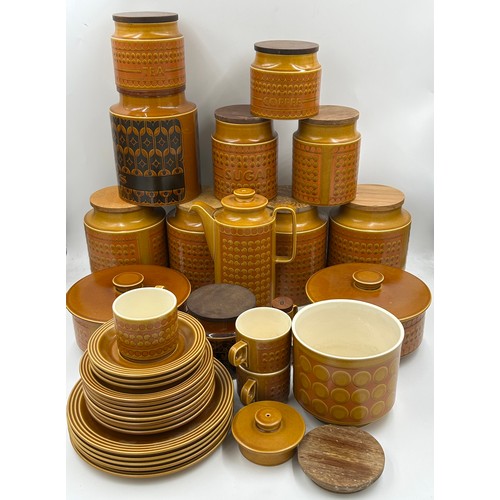 445 - A quantity of Hornsea Pottery 'Saffron' to include lidded storage jars 4 x 20cm, 2 x 15.5cm, 2 x 11.... 