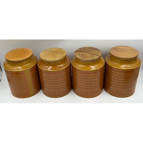 445 - A quantity of Hornsea Pottery 'Saffron' to include lidded storage jars 4 x 20cm, 2 x 15.5cm, 2 x 11.... 