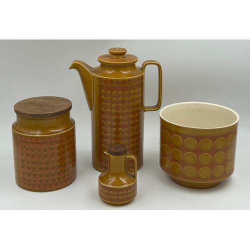 445 - A quantity of Hornsea Pottery 'Saffron' to include lidded storage jars 4 x 20cm, 2 x 15.5cm, 2 x 11.... 