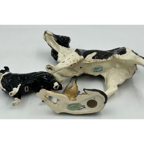 447 - A collection of Beswick dogs to include Pembroke Corgi, Cocker Spaniel, Springer Spaniel, German She... 