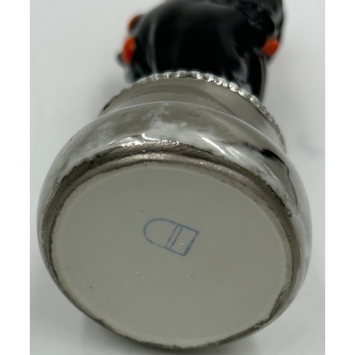 453 - A selection of continental ceramics to include a Royal Bayreuth pig creamer, cranberry opaline glass... 