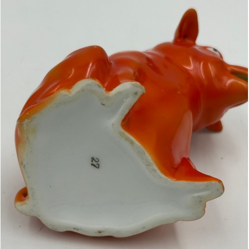 453 - A selection of continental ceramics to include a Royal Bayreuth pig creamer, cranberry opaline glass... 