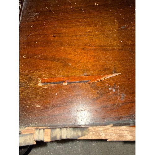 13 - A 19thC burr walnut veneered side table. 87cm x 49cm x 71cm h.