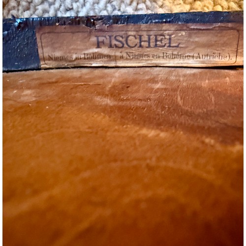 15 - A bentwood armchair with label for Fischel.