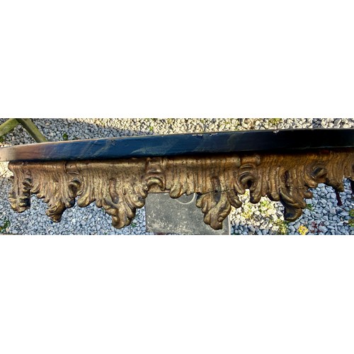 20 - A 19thC tilt top occasional table with painted marbled circular top on black and gilt decorative tri... 