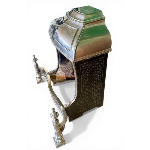 5 - A good quality fireplace with cast iron sides and burnished steel top and front. By repute to have a... 