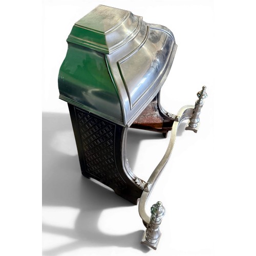 5 - A good quality fireplace with cast iron sides and burnished steel top and front. By repute to have a... 