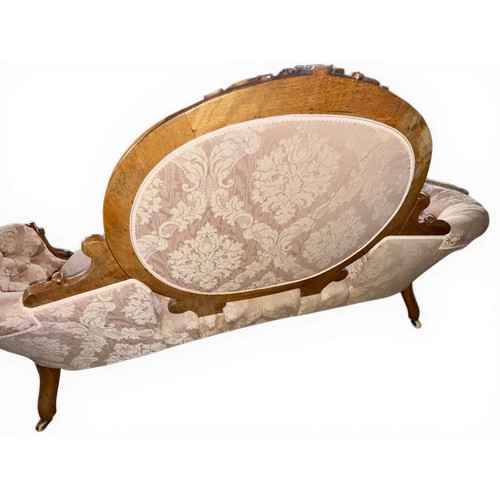 24 - A good quality 19thC drawing room furniture comprising sofa and two similar open armchairs with butt... 