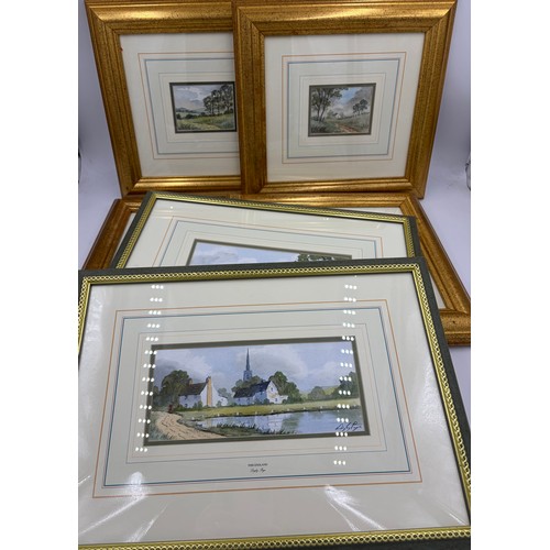 Digby Page (1945-) : A collection of six framed watercolours all