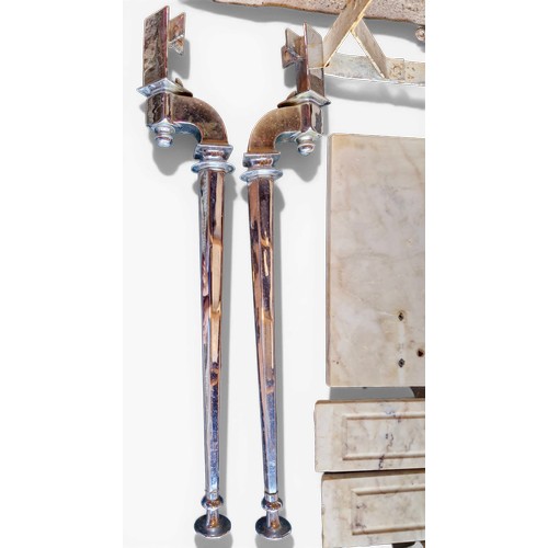 3 - A white porcelain sink, marble surround, chrome legs and modern mirror to back, circa 1935.