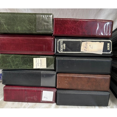 A large collection of Cigarette cards contained in 10 albums to include ...