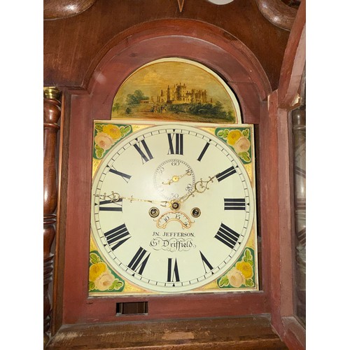 An eight day oak longcase clock, with subsidiary seconds dial, John ...