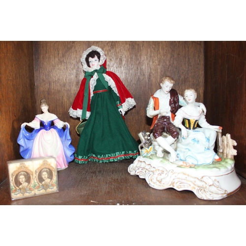 33 - SECTION 33. A Royal Doulton figure of a lady 'Sara HN3308' and a Royal Doulton 'Nisbet' Christmas do...