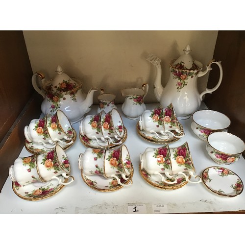 1 - SECTIONS 1 & 2. A 49-piece Royal Albert ‘Old Country Roses’ pattern part tea and dinner service comp... 