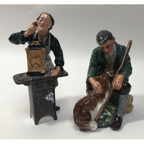 58 - Two Royal Doulton ceramic figures comprising ‘The Master HN2325’ and ‘The Clockmaker HN2279’