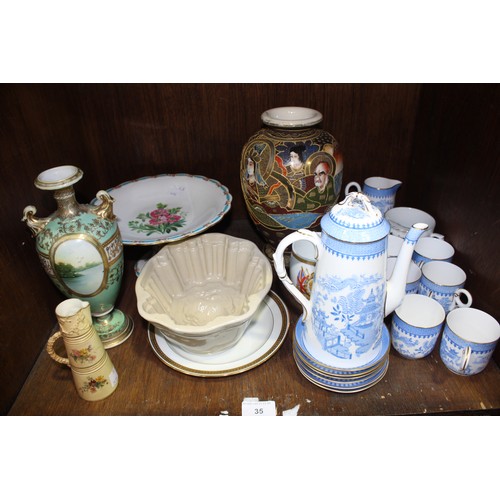 35 - SECTION 35. A collection of assorted mixed ceramics including a 15-piece Royal Worcester coffee serv... 