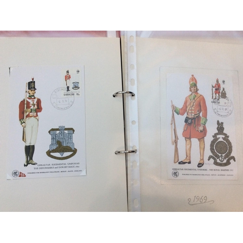 279 - British Military Collection comprising 154x FDC's and Postcard Covers of 'Gibraltar Regimental Unifo... 