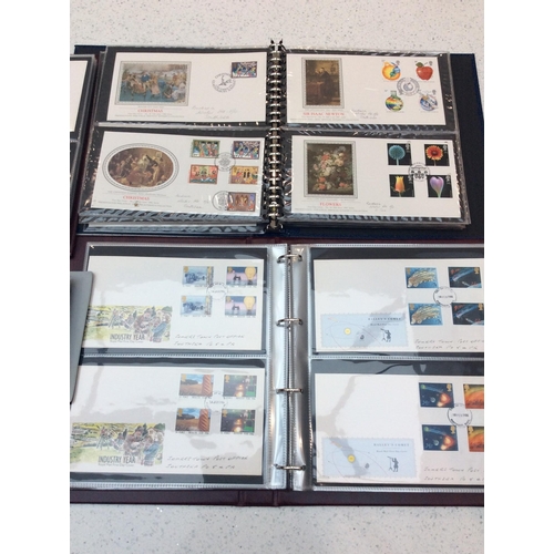 285 - Approximately 305x GB FDC's in four ring-binders, c1979-90s, light pencil-inscribed addressee (local... 