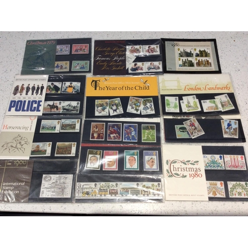 287 - Collection comprising 13x British Post office Mint Stamp sets, 93x FDCs 1960s-70s including Hong Kon... 