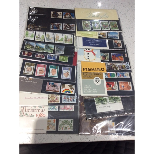 292 - Mixed lot GB 14x RMMS and 16x BPO Mint Stamp packs, RM Yr Packs 1991, 2000, 2002, 2001, 
The Great B... 