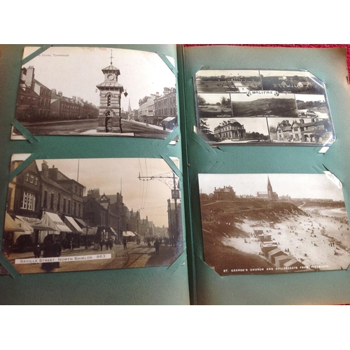 251 - An old album of approximately 360 postcards, with some foreign but mainly northern England and some ... 