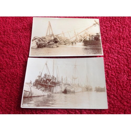 258 - Seventeen postcards of the ill-fated HMS Gladiator, the Portsmouth-based cruiser which collided with... 