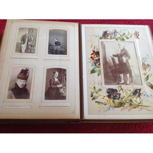 264 - Three albums - (1) of early photos; (2) of Cabinet cards and Cartes de Visite (CdV); and (3) of post... 