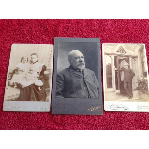 264 - Three albums - (1) of early photos; (2) of Cabinet cards and Cartes de Visite (CdV); and (3) of post... 