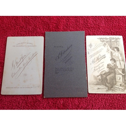 264 - Three albums - (1) of early photos; (2) of Cabinet cards and Cartes de Visite (CdV); and (3) of post... 