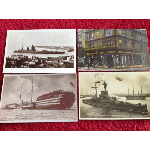 259 - A selection of Portsmouth area cards - nearly all of the city and harbour - in a box containing a nu... 