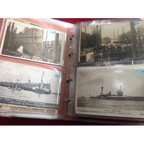 260 - Approximately 440 British Royal Naval ships, with submarines, in three modern albums - two pockets t... 