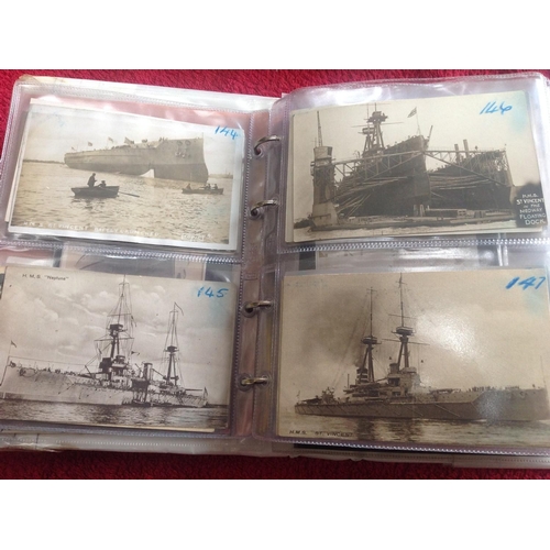 260 - Approximately 440 British Royal Naval ships, with submarines, in three modern albums - two pockets t... 