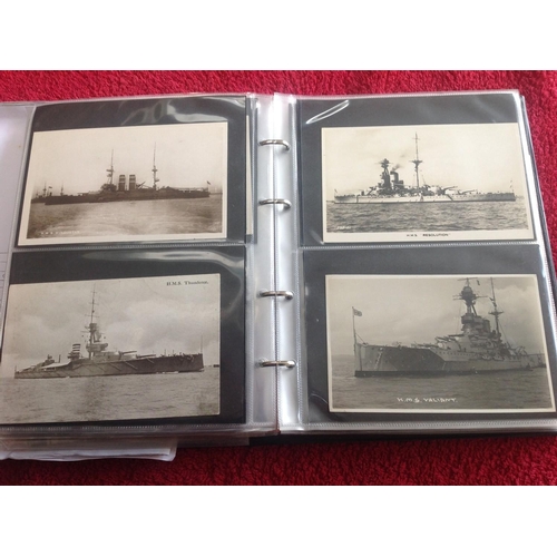 260 - Approximately 440 British Royal Naval ships, with submarines, in three modern albums - two pockets t... 