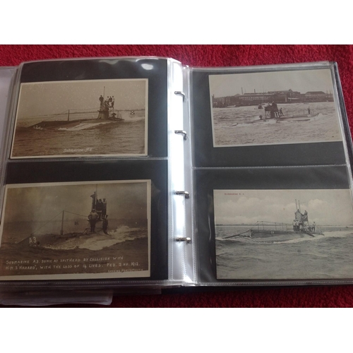 260 - Approximately 440 British Royal Naval ships, with submarines, in three modern albums - two pockets t... 