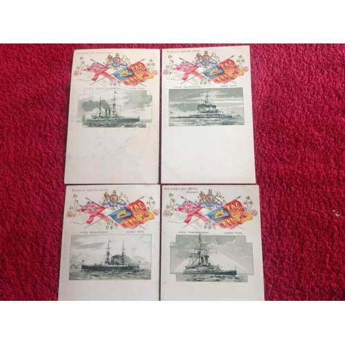 261 - Another nice lot of British Royal Naval ships - approximately 150 cards in a crammed modern album, i... 