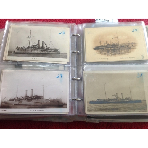 261 - Another nice lot of British Royal Naval ships - approximately 150 cards in a crammed modern album, i... 