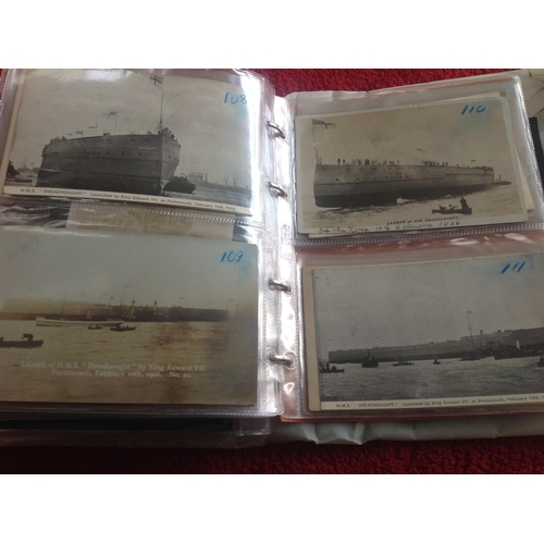 261 - Another nice lot of British Royal Naval ships - approximately 150 cards in a crammed modern album, i... 