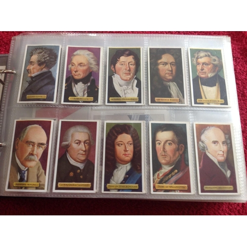 262 - An album of cigarette cards of approximately 840 cards, which includes a full set of 50 Kensitas 'Bu... 