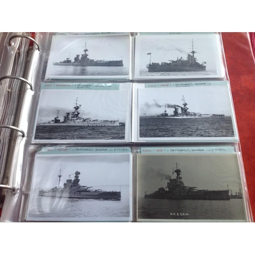 265 - Eight albums containing a combined total of approximately 1,660 images of British warships from the ... 