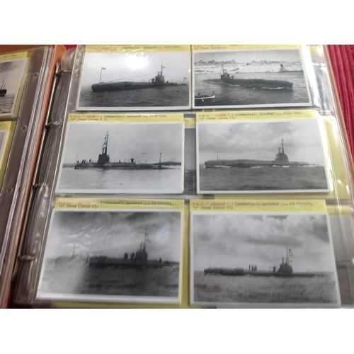 265 - Eight albums containing a combined total of approximately 1,660 images of British warships from the ... 