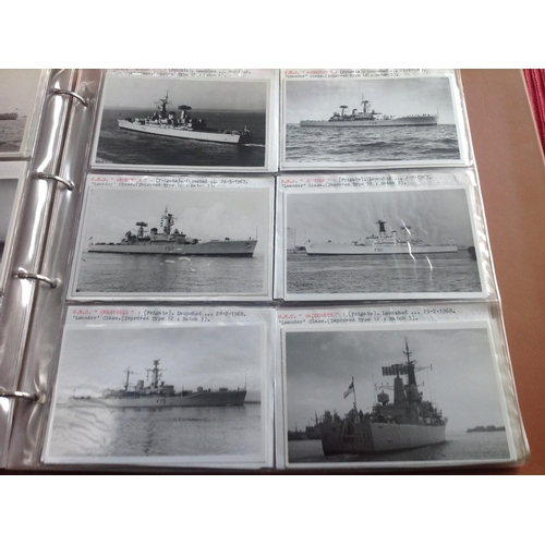 265 - Eight albums containing a combined total of approximately 1,660 images of British warships from the ... 