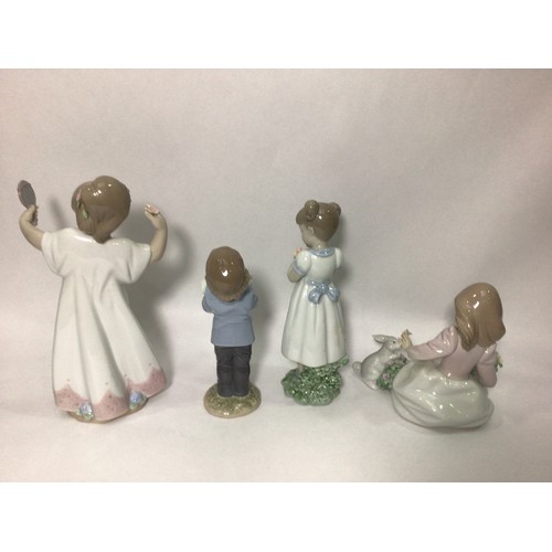 39 - Four various Lladro porcelain figures ‘You Deserve the Best No. 8504’, ‘Forrest Encounter No. 6931’,... 