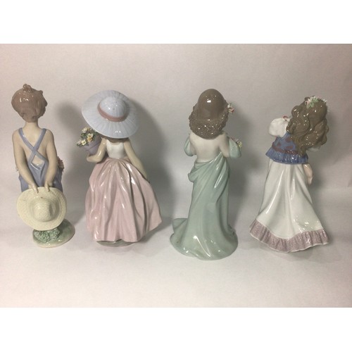 47 - Four Lladro porcelain figures including ‘Pocket Full of Wishes No. 7650, ‘A Wish Come True No. 7676’... 