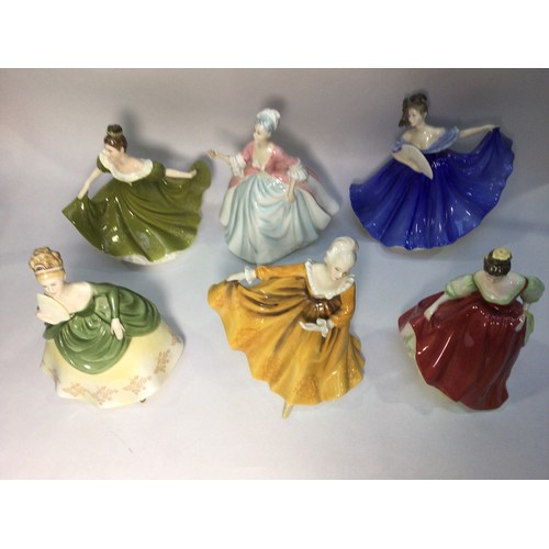 71 - Six various Royal Doulton porcelain ladies including ‘Diana HN 3266’ 1990 exclusive signed by Michae... 