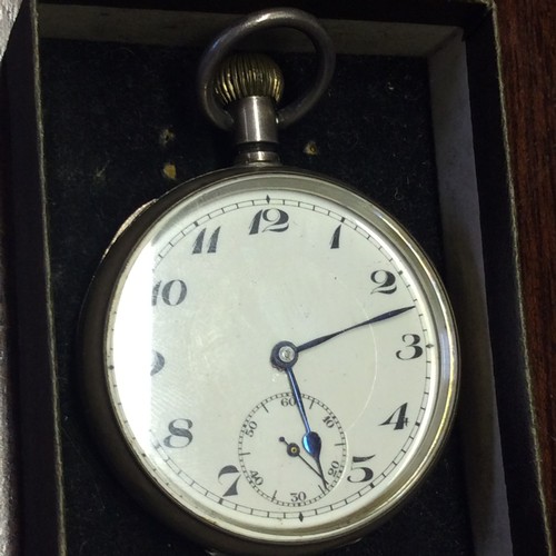 185 - A silver open-face pocket watch engraved to A.C. Smith HM Grenadier Guards Band, 1918, (af but ticks... 