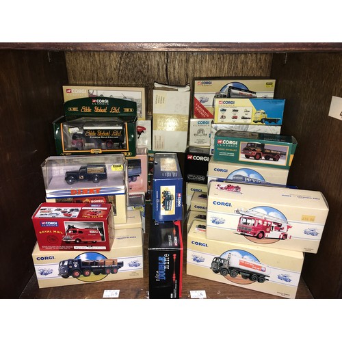 298 - SECTION 42. A collection of 33 assorted boxed die-cast model lorries and vans including examples by ... 