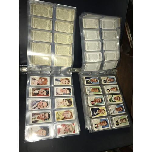 246 - A good quantity of loose cigarette cards and two loose-leaf albums, many sorted into sets and part s... 