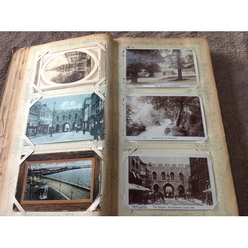 251 - An old album of nearly 190 postcards – approximately 177 of Southampton and the other 12 of the Cat ... 