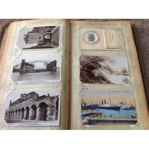 251 - An old album of nearly 190 postcards – approximately 177 of Southampton and the other 12 of the Cat ... 